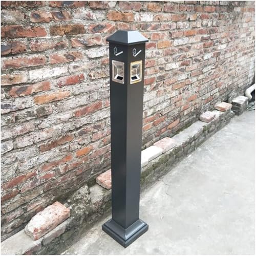 Cendrier sur pied d'extérieur en acier inoxydable argent pour terrasse NBYGSC