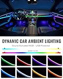 Acrylic Car LED Interior Lights, 110cm 146 LEDs RGB Ambient Lighting Strip with 16 Million Colors, APP & Remote Control, USB Powered Music Sync Interior Lights for Car Decorations, Gifts for Men Women - Image 4