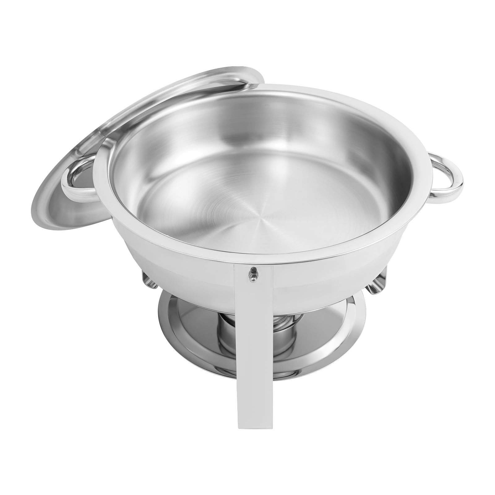 Chafing Dish Buffet Set di 4 contenitori in acciaio inox con coperchio, potenza di fuoco controllabile, da 4,5 l, per buffet, da scrivania, per alimenti caldi