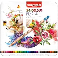 Bruynzeel Juego de 24 lápices de colores Expression en lata para