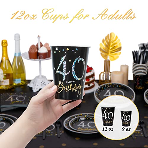 Decorlife 40Th Birthday Plates And Napkins Set For 24 thumb #3