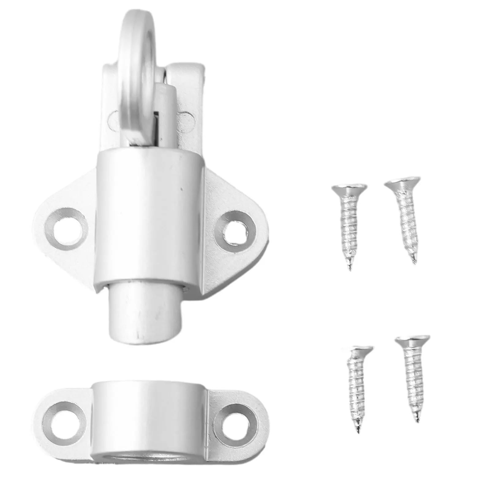 WPOIYHGBY Self-Closing Aluminum Alloy Door Latch Automatic Spring Bounce Bolt Home Hardware Gate Safety Lock 1Pcs