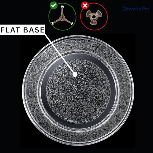 Image of Microwave Oven Glass Turntable Plate /Tray Plain Bottom Replacement Compatible with LG, IFB 17L /19L /20L, Godrej, Whirlpool, Bajaj, Morphy Richards, Microwave Ovens, (Size 24.5cm /9.6 inch)