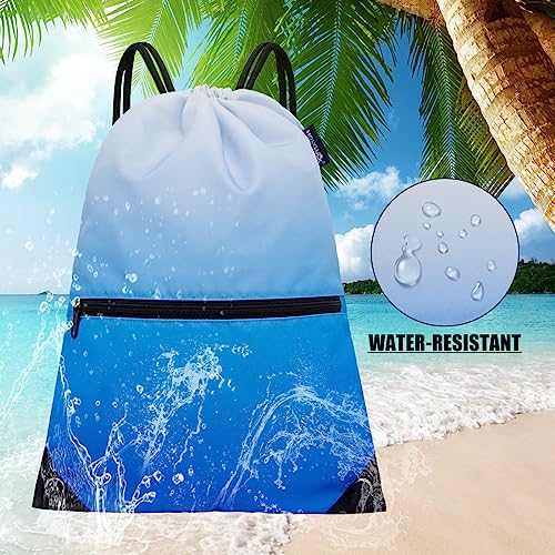 Image of HOLYLUCK Drawstring Backpack Bag Sport Gym Sackpack