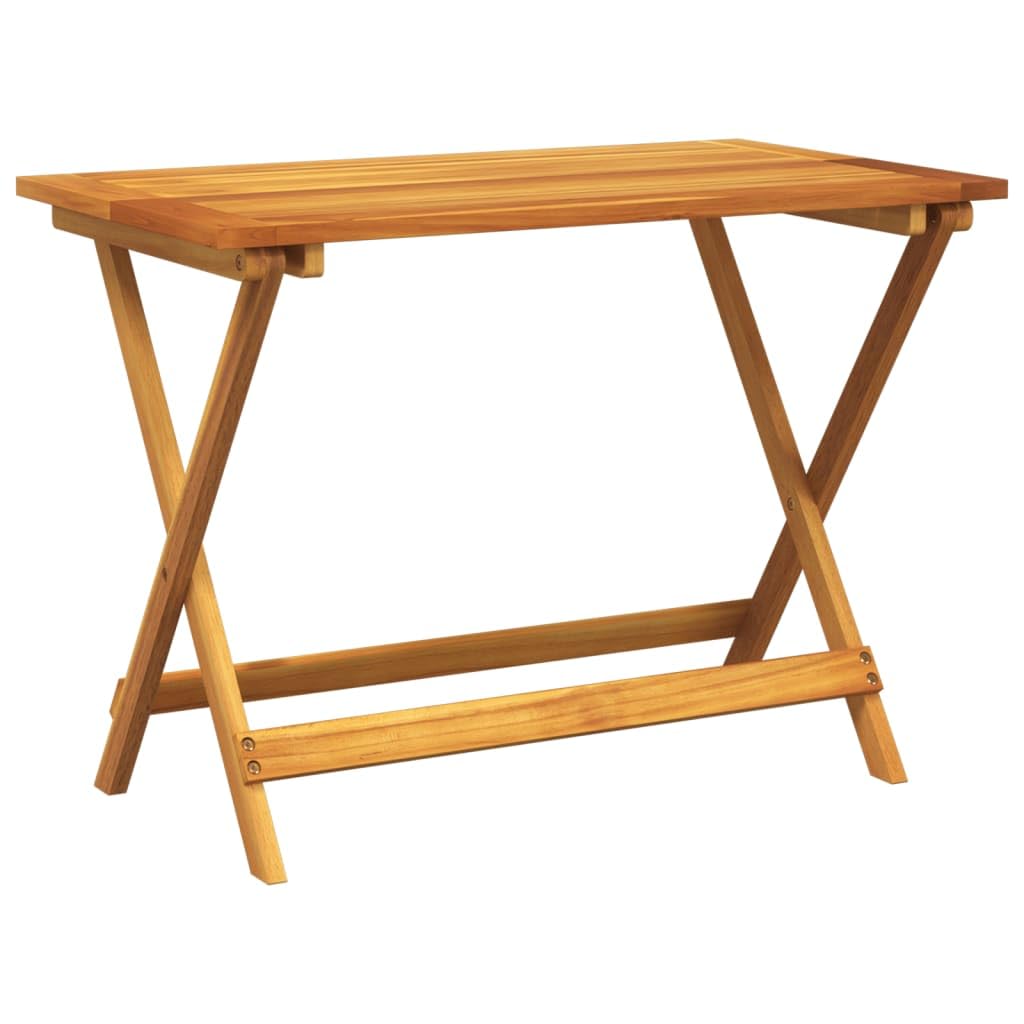 vidaXL Mesa de jardín Plegable Madera Maciza de Acacia 90x52,5x65 cm, Mesa, Mesa de Patio, Mesa de Picnic, Mesa de Exterior, Mesa Plegable