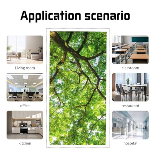 Image of 2Pcs Tree Fluorescent Light Covers for Ceiling Lights Classroom, Magnetic Light Filters for Office, Classroom, Home 4 X 2 Feet