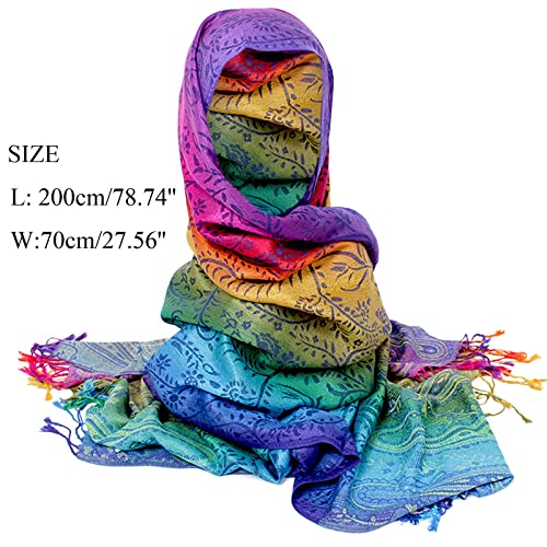 Women's Retro Vintage Pattern Tassel Poncho Shawl Cape Wraps For Women Scarfs for Women Fall Winter Scarves3