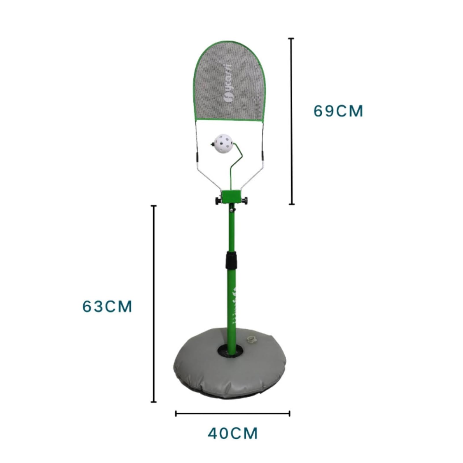 Qianly Allenatore di Tennis con Base Zavorrata Regolabile in Altezza Allenatore di Rimbalzatore da Tennis Indipendente Attrezzatura per Giardino