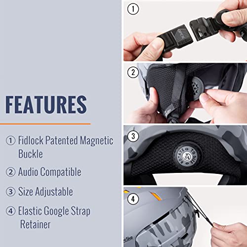 image for TurboSke Ski Helmet Adjustable Ventilation Goggles and Audio Compatibl