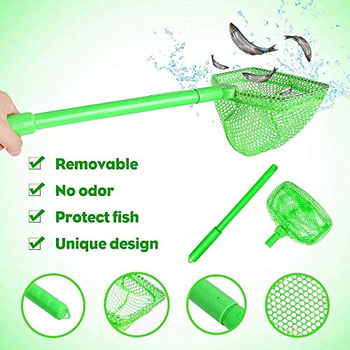 Fishing Net, Tsyan 3 Pack Bug Net Catching Crab Insect Nets Beach Toys Floating Bait Butterflies Colorful Nets For Kids Outdoor Playing 16 Inches #TOP4