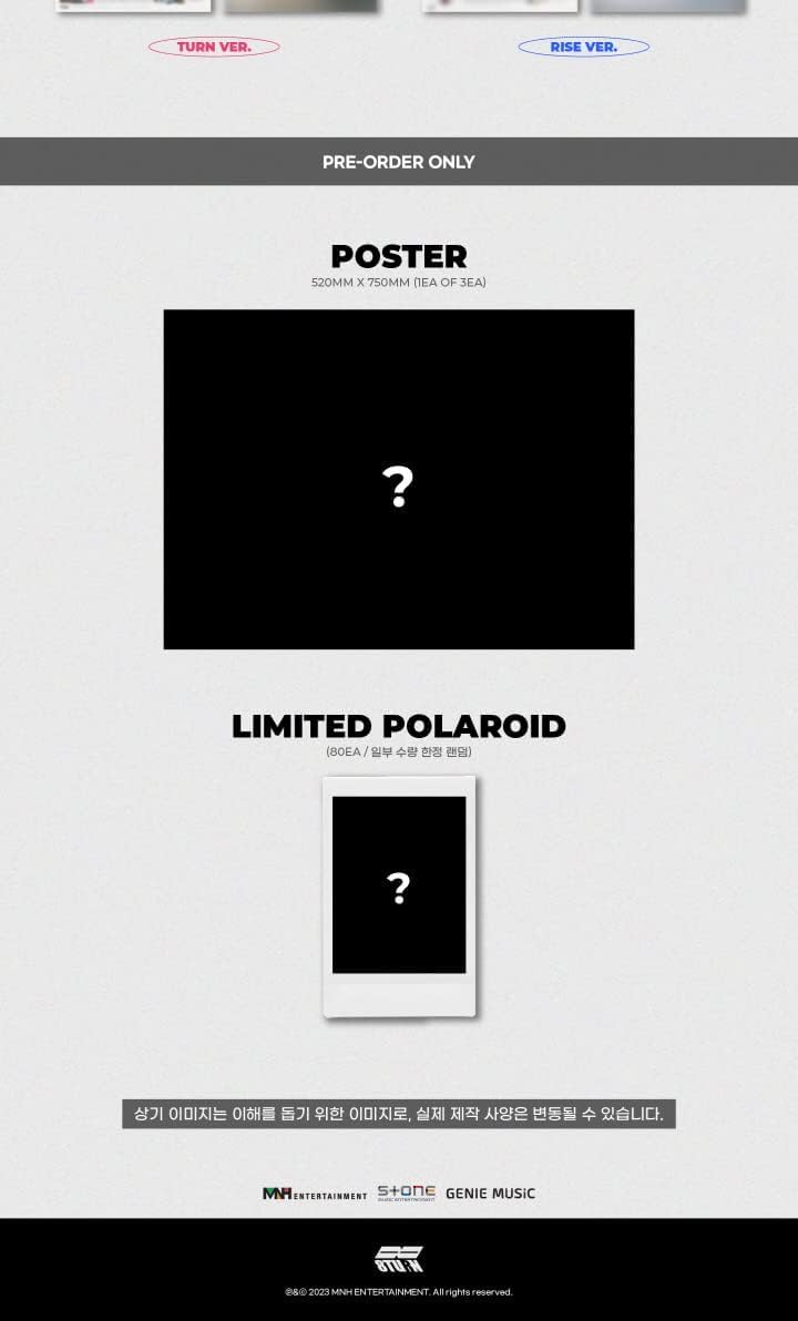 8TURN - 1st Mini Album [8TURNRISE] CD+Folded Poster (TURN+RISE ver. SET/CD Only, No Poster)