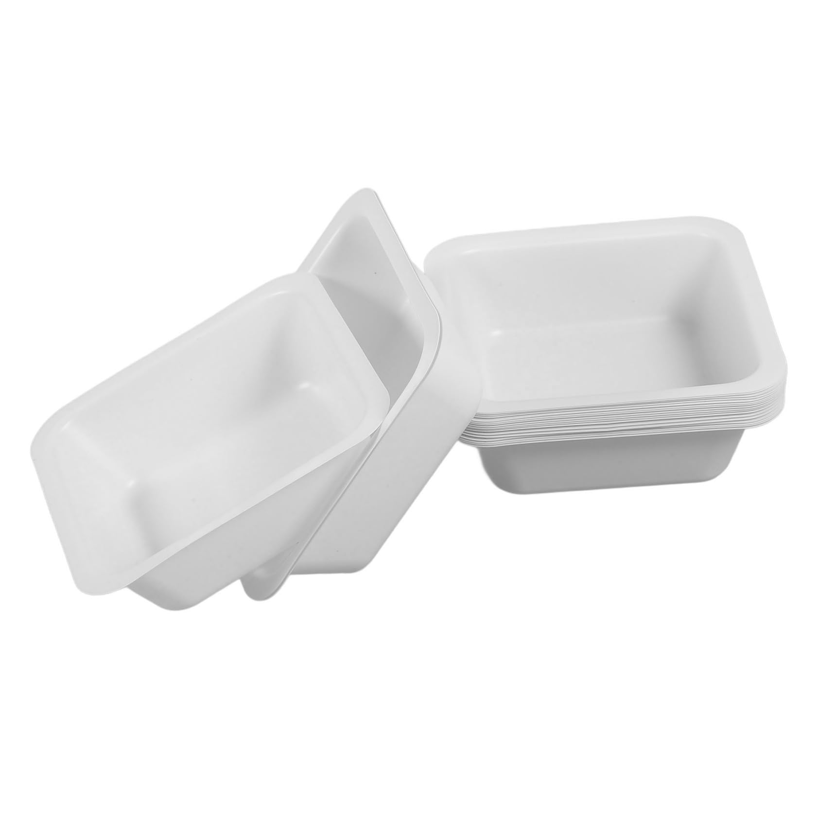 MUCKLILY 20Pcs Square Weighing Boats Weighing Plates for Laboratory Sample Storage Trays Measuring Containers for Weighing Chemicals and Powders