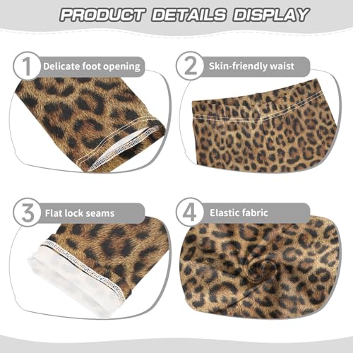 Girls Leggings Leopard Animal Skin Soft Toddler Leggings for Girls Kids Pants Size 4T-10T3