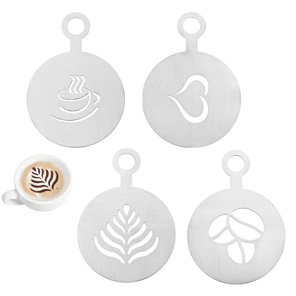Latte Art Stencils - Create Stunning Coffee Designs -1 Latte Art Stencils - Create Stunning Coffee Designs -1