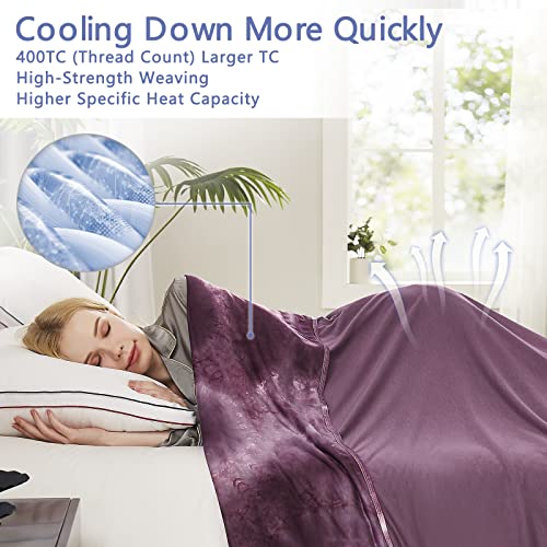 Topcee Cooling Blanket (90"x90"Queen Size) for Hot Sleepers and Night Sweats,100% Oeko-Tex Certified,Arc-Chill Q-Max >0.5 Cool Fiber,Ultra Cold Breathable,Comfortable, Hypo-Allergenic, All-Season.
