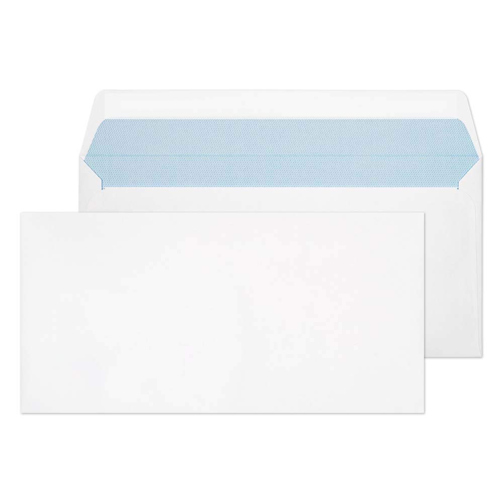 Blake Everyday | sobres DL (11 x 22cm) | 500 unidades | 120 g/m² | certifcado FSC y sostenible | Bright sobres blancos con tira autoadhesiva | papelería | para oficinas y manualidades | modelo 34882