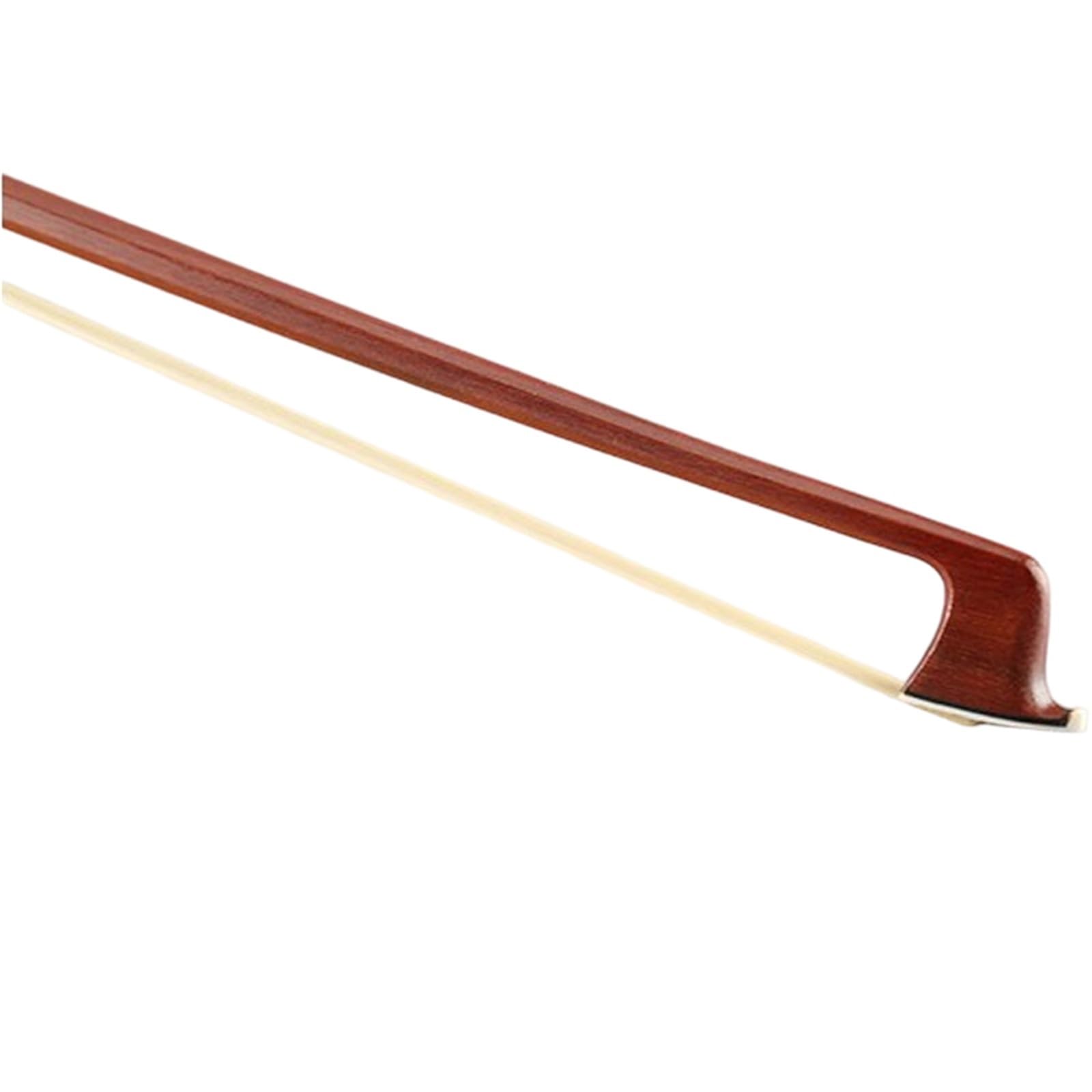 Musikliebhaber Geigenbogen Handgefertigter Mittlerer Achteckiger Violinbogen Aus Silberdraht 4/4 3/4 1/2 Natürliches Rosshaar Rotes Sandelholz(1/10)