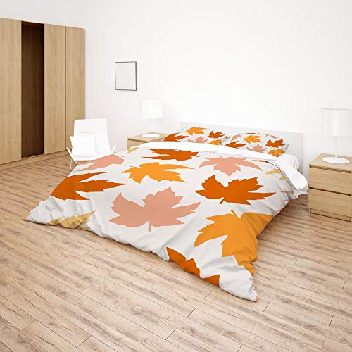 Housse de couette feuilles d'érable jaune pour une chambre d'amis accueillante en automne - 5
