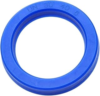 Retén de aceite de doble labio TC Sello de eje radial UN, sello de aceite hidráulico de PU, eje de pistón, vástago de pistón, copa en U de un solo labio, anillo azul, paquete de 10 piezas, diámetro in