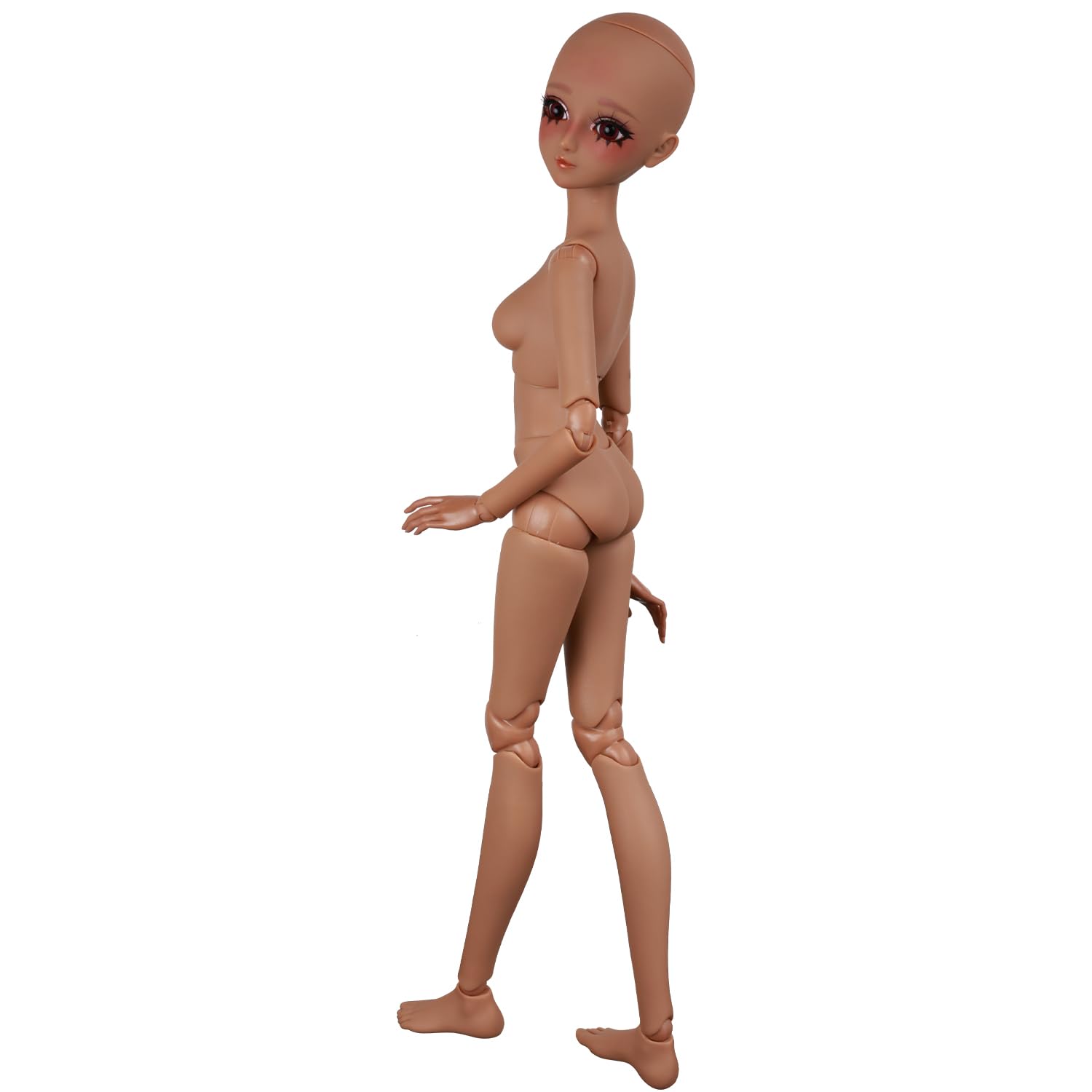 1/3 Tan Skin BJD Body lalki - ręcznie malowana twarz anime, spersonalizowana lalka DIY z 16 ruchomymi przegubami, zmienne oczy do ekspozycji, rekwizyt fotograficzny