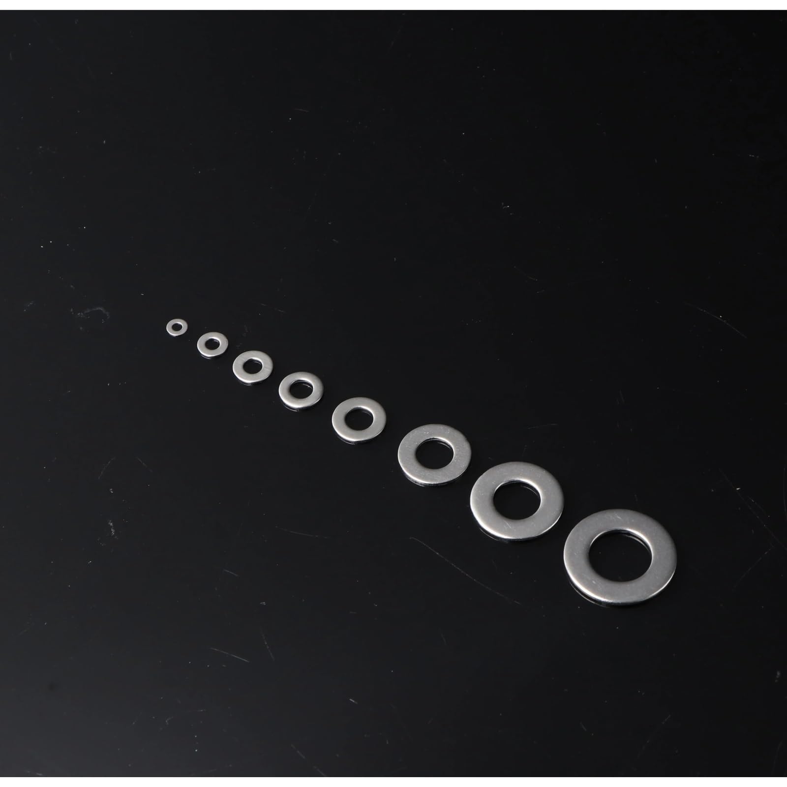 Assortiment de rondelles plates Jeu de rondelles en acier inoxydable, 1010 pièces, M2 M3 M4 M5 M6 M8 M10 M12, plates, anneau uni, Kit d'assortiment joints