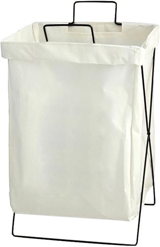 Miniatura 9 de Cesta plegable para la ropa sucia con marco de metal X plegable con bolsa de algodónpoliéster, almacenamiento duradero, dormitorio, apartamento,