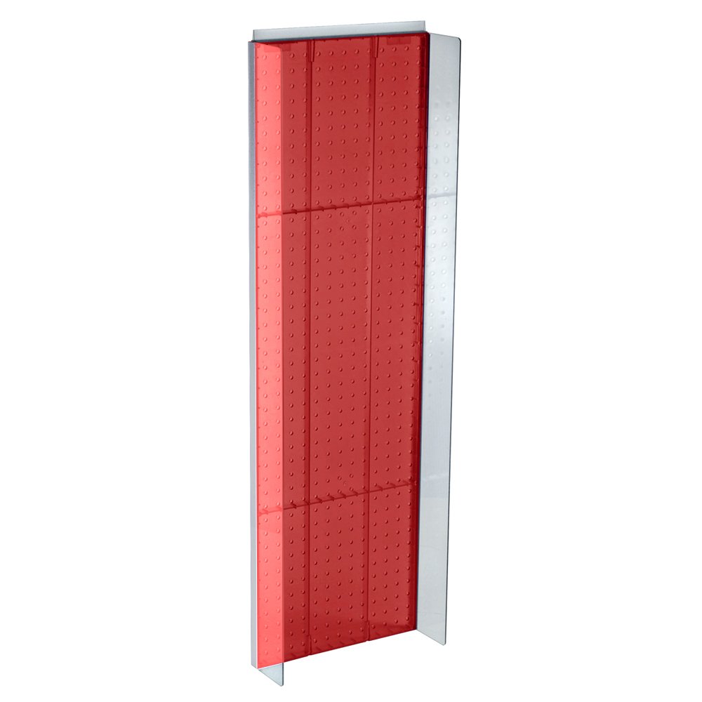 Azar 700350-RED Pegboard Powerwing Display 13.75-Inch Wide by 44-Inch High, Red Translucent Color