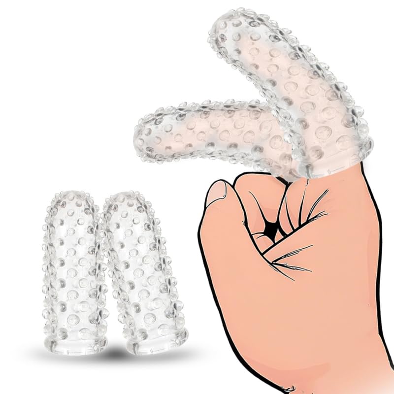 2pcs Finger Sleeves Female Sex Toys Finger Vibrator Accessories G-Spot Stimulator Anal Sex Toys BDSM Sex Novelties Adult Sex Toys & Games Her Pleasure Finger Condom for Women Sex Toy