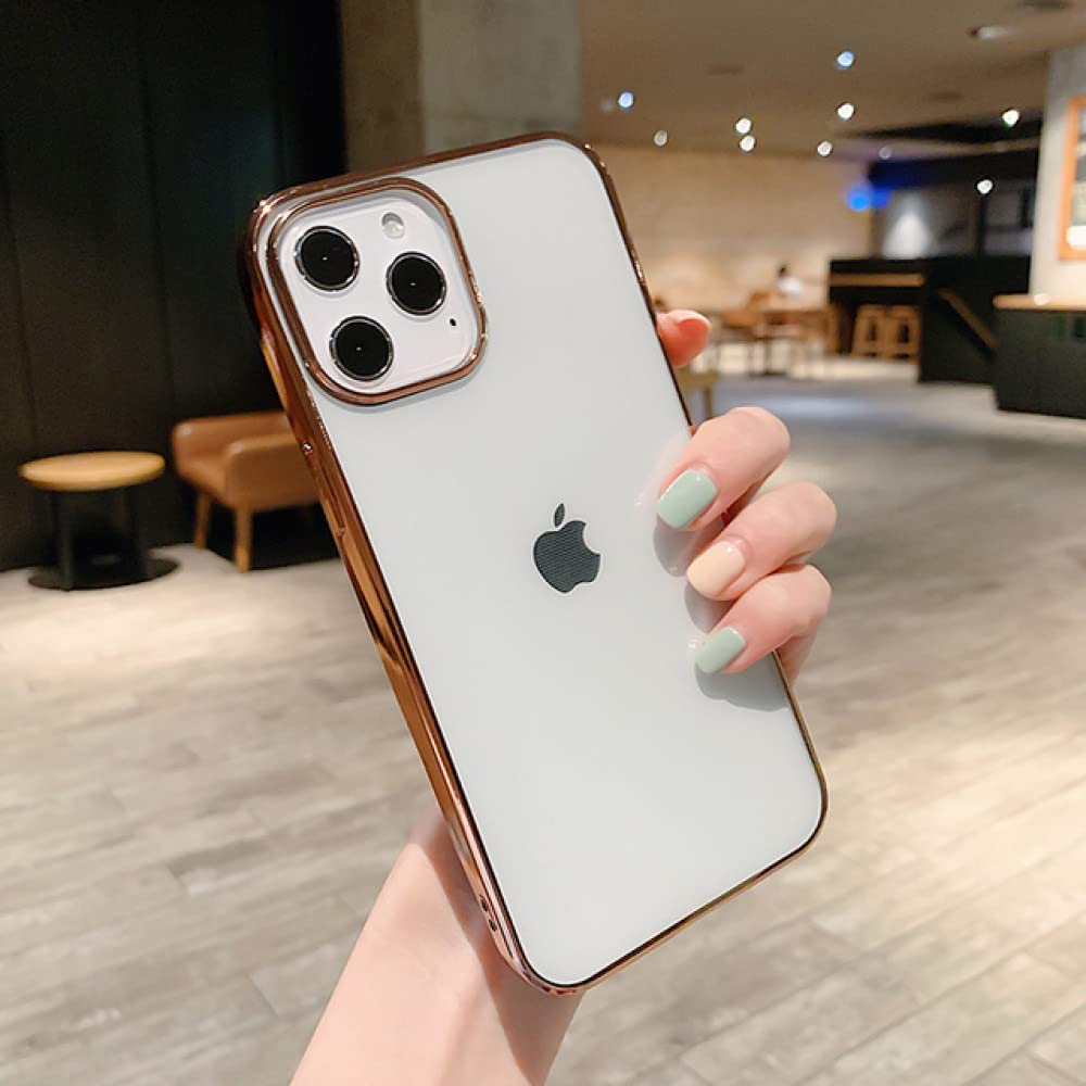 Coque silicone placage transparent pour iPhone 12 Mini couverture rigide - 6