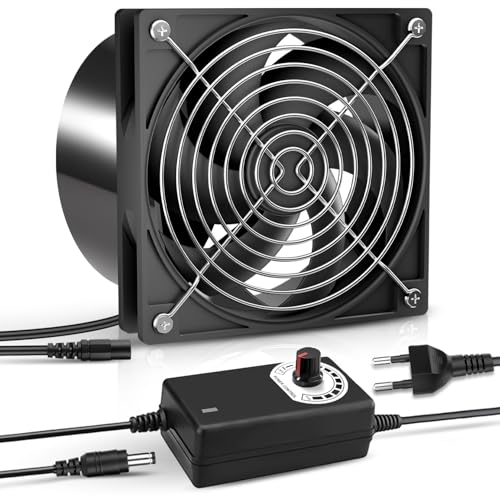 Lizoak Rohrventilator 100mm - Abluftventilator mit Geschwindigkeitsregler für Küche, Bad, WC, Gewächshaus & Garage - Ideal für Rauchabzug und Luftzirkulation Lizoak Rohrventilator 100mm - Abluftventilator mit Geschwindigkeitsregler für Küche, Bad, WC, Gewächshaus & Garage - Ideal für Rauchabzug und Luftzirkulation