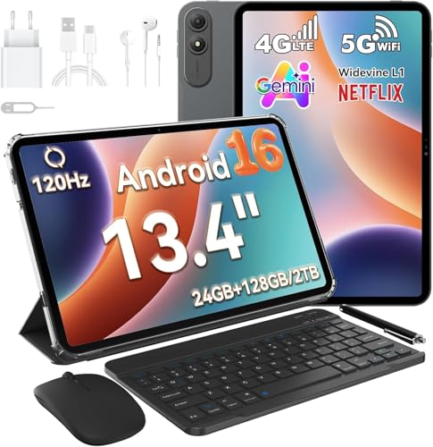 �y2026�ŐV �^�u���b�g 13�C���`�zOSCAL PAD200 Android16 �^�u���b�g120Hz �A24GB RAM+128GB ROM+2TB �g���A8300mAh�i18W)�A4G LTE SIM�t���[+Gemini AI & Doke5.0�A
