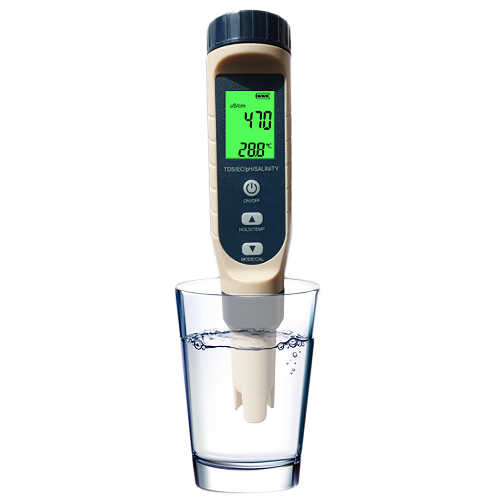 NGARY TDS Meter Digital Water Tester, TDS/pH/Temperature 5-in-1 PH Pen con Función De Retención De Datos, Rango De Medición De PH con 0-14, para Agua Potable, Piscina Y Acuario