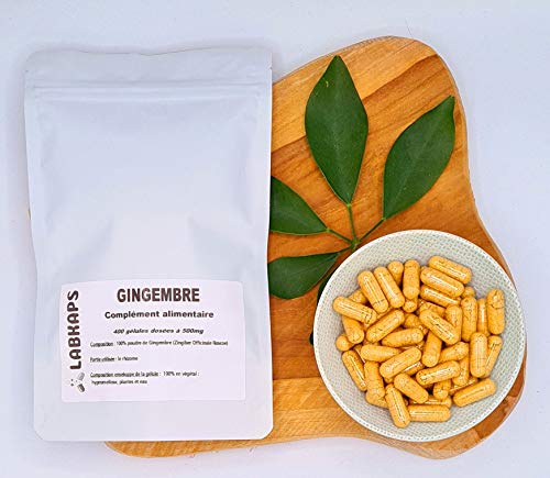 GINGEMBRE 400 gélules dosées à 500 mg enveloppe végétale - complément alimentaire Cover