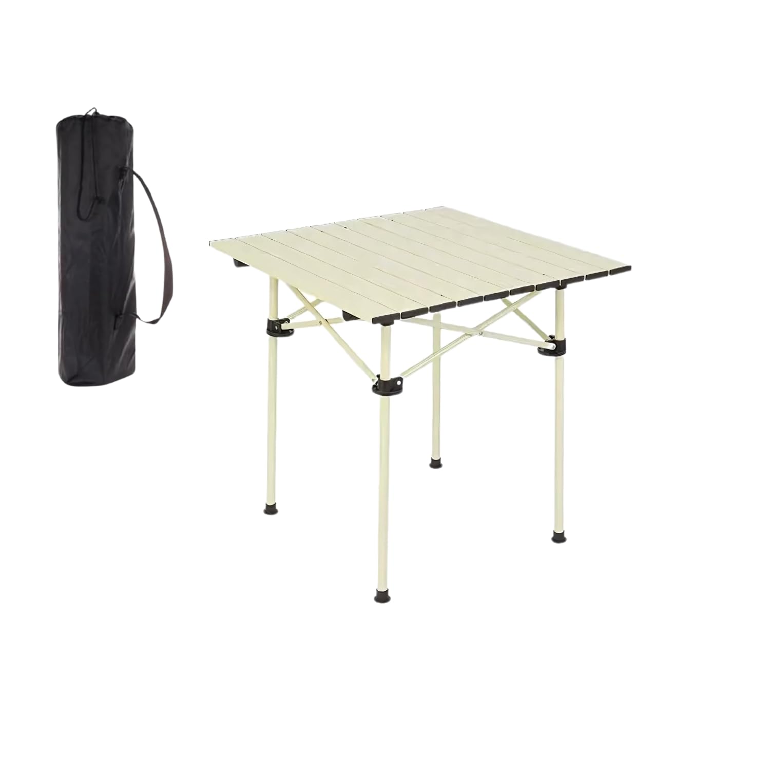 Tavolino Pieghevole Salvaspazio Piccolo Tavolo Alluminio Dimensioni 50 x 50 x 51 cm Portatile Richiudibile Campeggio Picnic Balcone Spiaggia Casa Interni Esterni