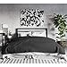 Liberator Fascinator Throw - Moisture-Proof Sensual Blanket Bundle, King and Small Two Pack, Microvelvet Black