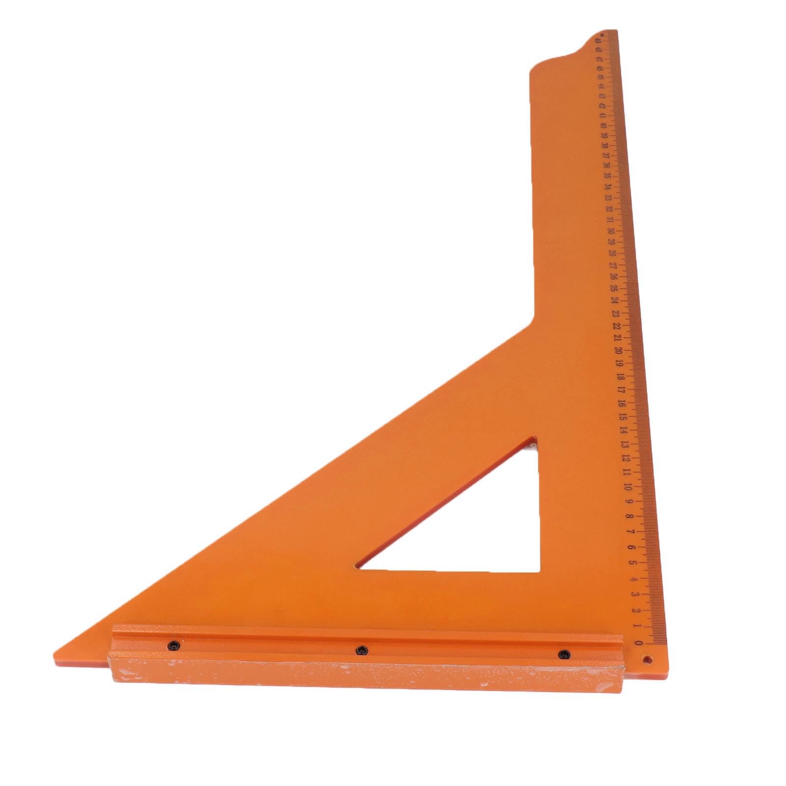 Règle triangulaire de positionnement professionnelle pour le travail du bois Règle carrée à 90 degrés Outil de mesure des plastiques techniques durables pour les charpentie
