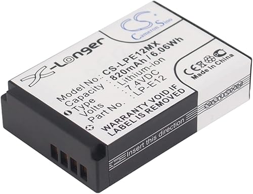 VINTRONS - Batería de repuesto para Canon EOS 100D EOS M EOS-M 820 mAh606 Wh disponible en Yaxa Colombia