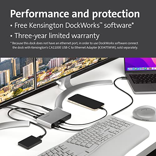 Image of Kensington SD2600T Thunderbolt 4 Hub, Dual 4K, 65W PD - Mac and Windows (K34036NA)
