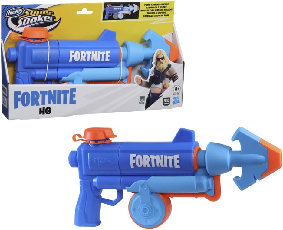 Super Soaker Fortnite HG Water Blaster - Pump-Action Soakage for Outdoor Summer Water Games - for Teens, Adults