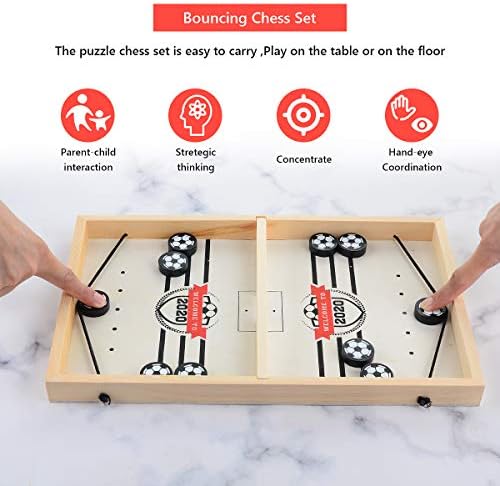 HellDoler Fast Sling Puck Game,Foosball Winner Board Game,Ice Hockey Game ,Table Desktop Battle Board Game,Parent-Children Interactive Chess Board Toys for Kids, Children