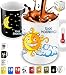 Morphing Morning Coffee Mug. 11 Ounce. Changing Color Mug Ceramic Heat Sensitive Color Changing Coffee Mug. Novelty Heat Sensitive Mug With A Lovely Cartoon Sun And Moon | Great Christmas Gift Idea