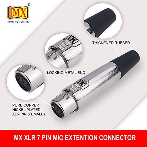 Image of MX 3 Pin XLR Microphone pin Pure Copper Nickel Plated Pins1 for High Conductivity microphone (7-Pin Female XLR connector, Pack of 2, Female Connector)