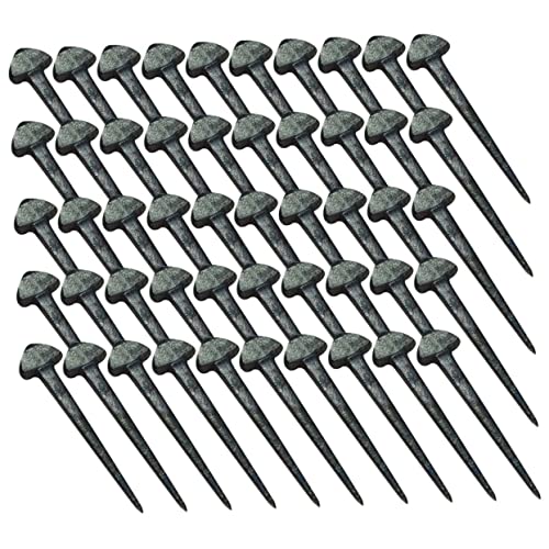 COLLBATH 50Pcs Horseshoe Nails for Professional Horse Equipment Durable Iron Hoof Nails for Equestrian Use High Reliability Horse Accessory for Tack and Care
