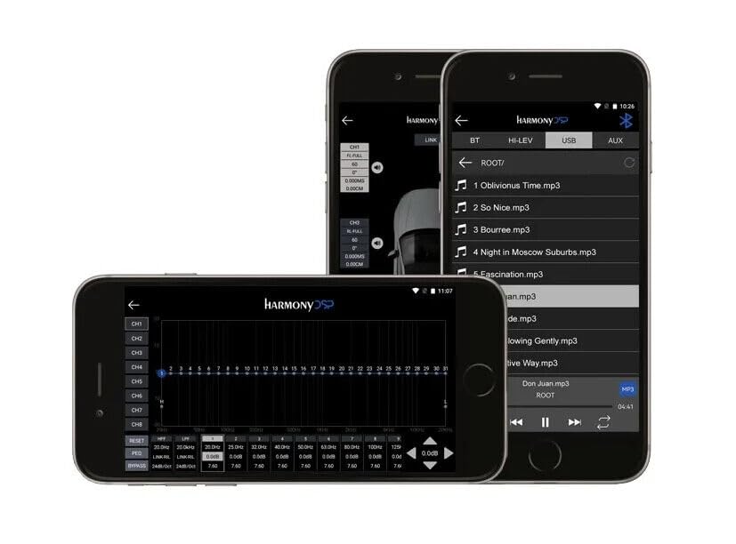 Zapco Harmony DSP mobile application interface