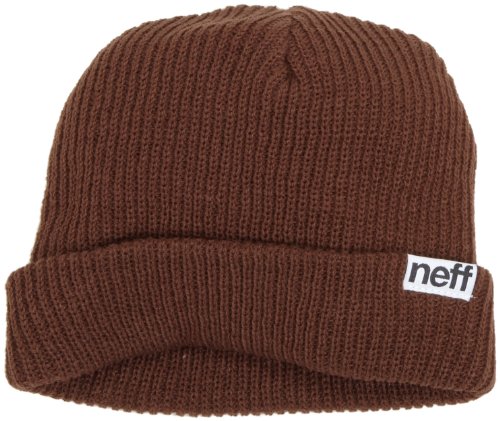NEFF Men's fold Beanie, Brown, One Size