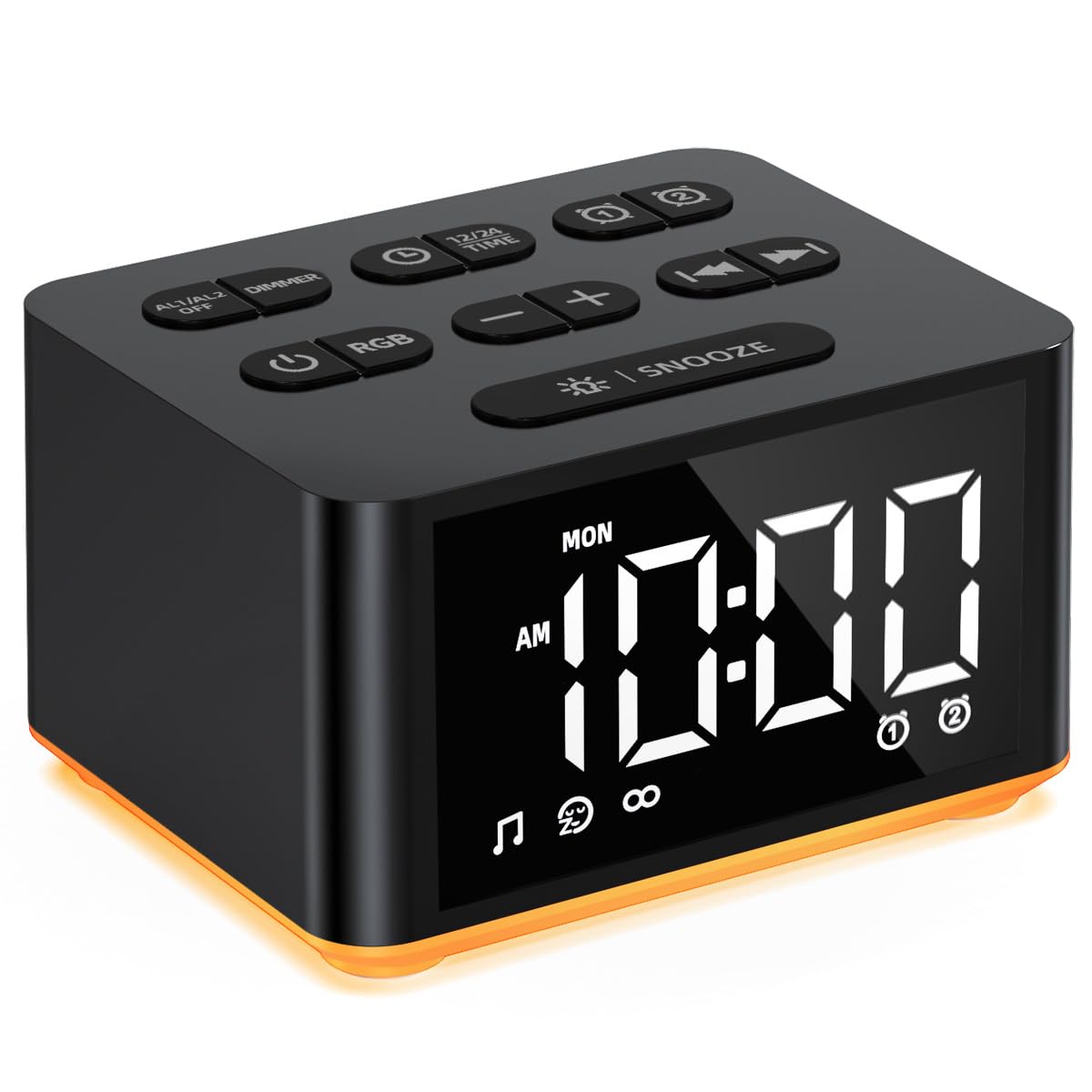 【3 in 1】 Sound Machine Dual Wecker Nachtlicht Weiß Rauschen Maschine 27 Schlafgeräusche für Erwachsene Kinder Präzise 32 Stufen Lautstärke Schlaf-Timer Speicherfunktion Digitaluhr mit 30