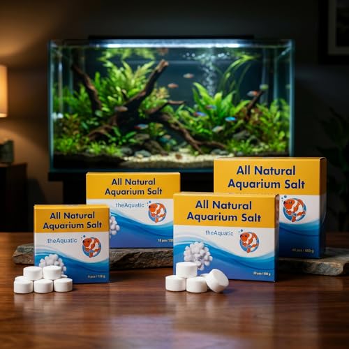 Image of Premium Aquarium Salt, Aquarium Salt Freshwater Tablets for Aquarium Water Treatments Essential Supplies (20 Tablets)