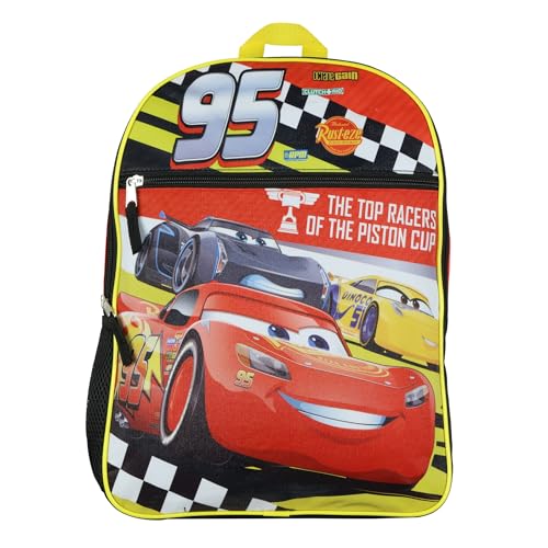 Disney Cars Backpack Top Racers Lightning McQueen 16" School Bag2