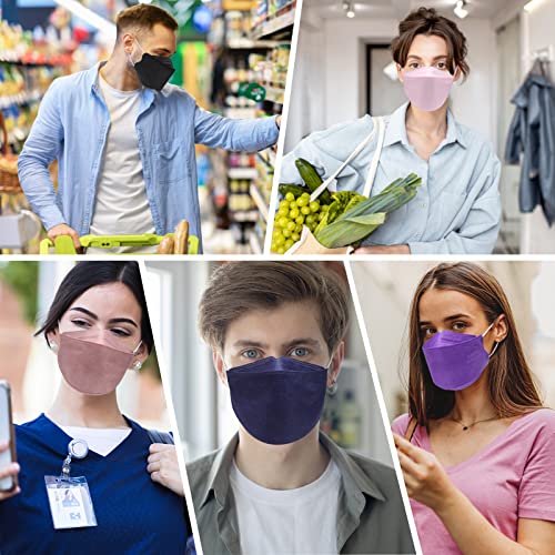 Image of KN95 Face Masks 50 Pack 4 Layers Tie Dye Breathable Safety Respirator Multicolor Cup Dust Disposable KN95 Mask Adult