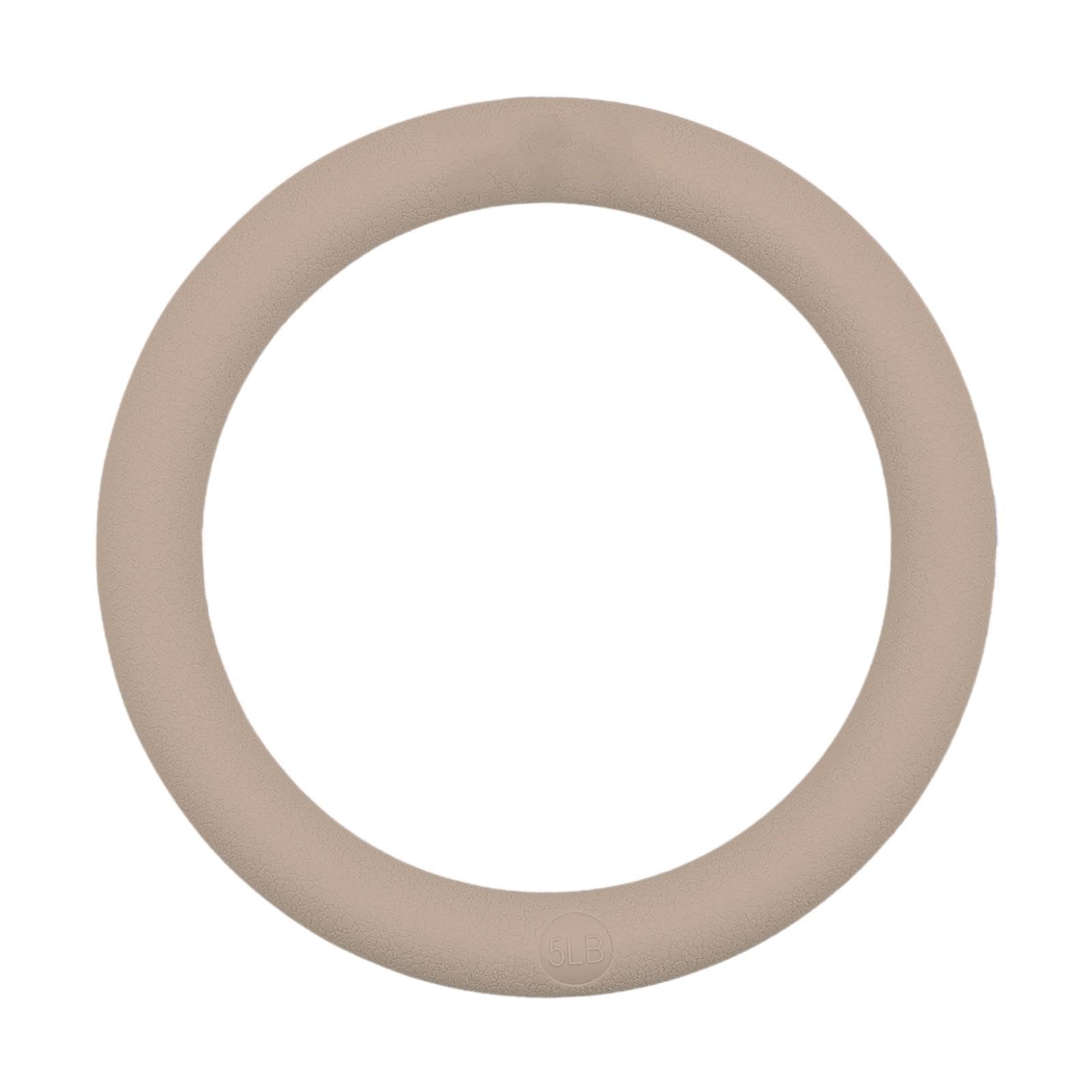 Weight Cerchio Anello Fitness Allenamento Silicone Ghisa Antiscivolo Adatto per Principianti Professionisti Esercizi, Colore del tè alla Crema